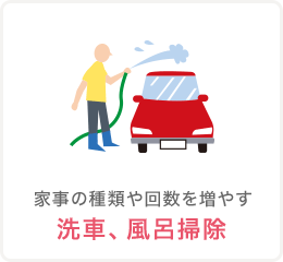 洗車、風呂掃除