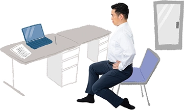 脛のストレッチ