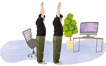 脛のストレッチ