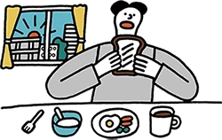 イラスト：朝ごはん