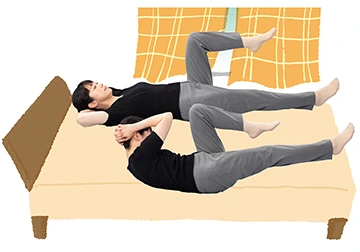 脛のストレッチ