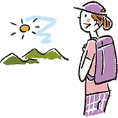 イラスト：自然散策