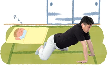 脛のストレッチ