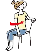 イラスト：体側のばし