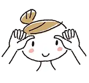 イラスト:目とまゆの間