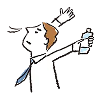 イラスト：深呼吸をする