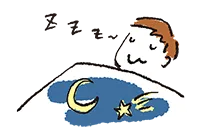 イラスト：一晩、寝る