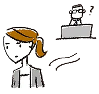 イラスト：距離を置く