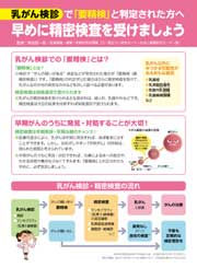 乳がん検診で「要精検」と判定された方へ