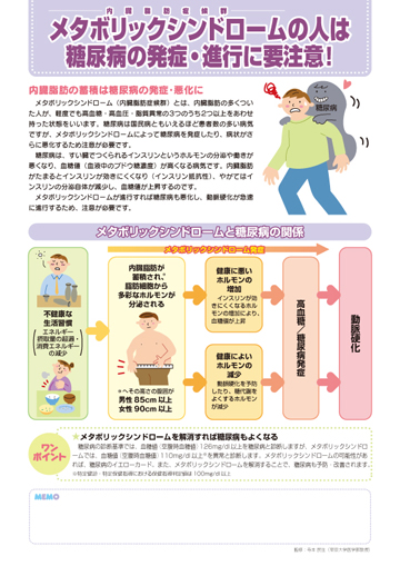 メタボリックシンドロームの人は糖尿病の発症・進行に要注意! | 株式会社東京法規出版