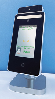 非接触型顔認証検温機クイックハイジーンターミナル