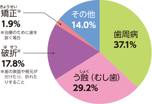グラフ:歯を失う原因